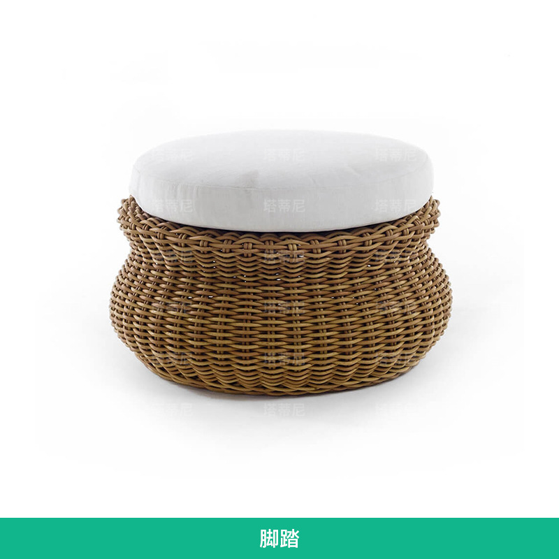 Conjunto de muebles de exterior de ratán para villa, patio, terraza, jardín, protección solar, sillón de aluminio para descanso al aire libre. image 10