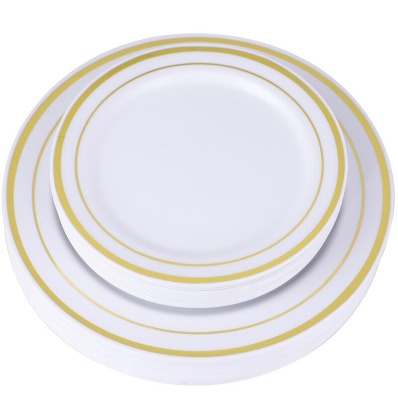 7.5 inch 19cm 10.25 inch 26cm imitation porcelain disposable food grade PS plastic plate Phnom Penh party plate