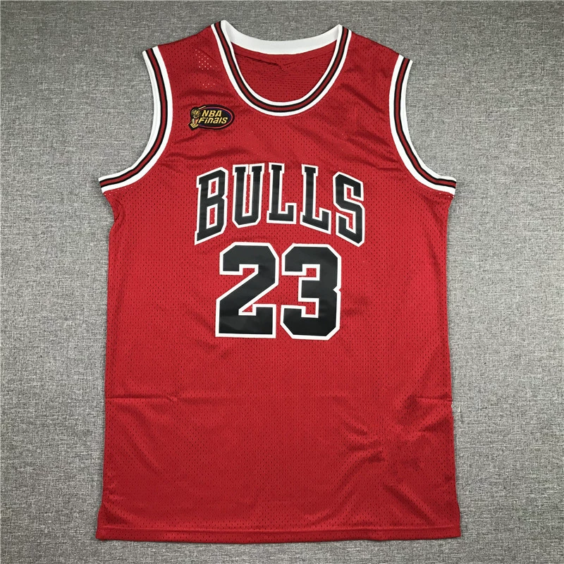Вышитые Bulls 98 Финал 23 Джордан баскетбольная форма BULLS NBAFINALS баскетбольная майка