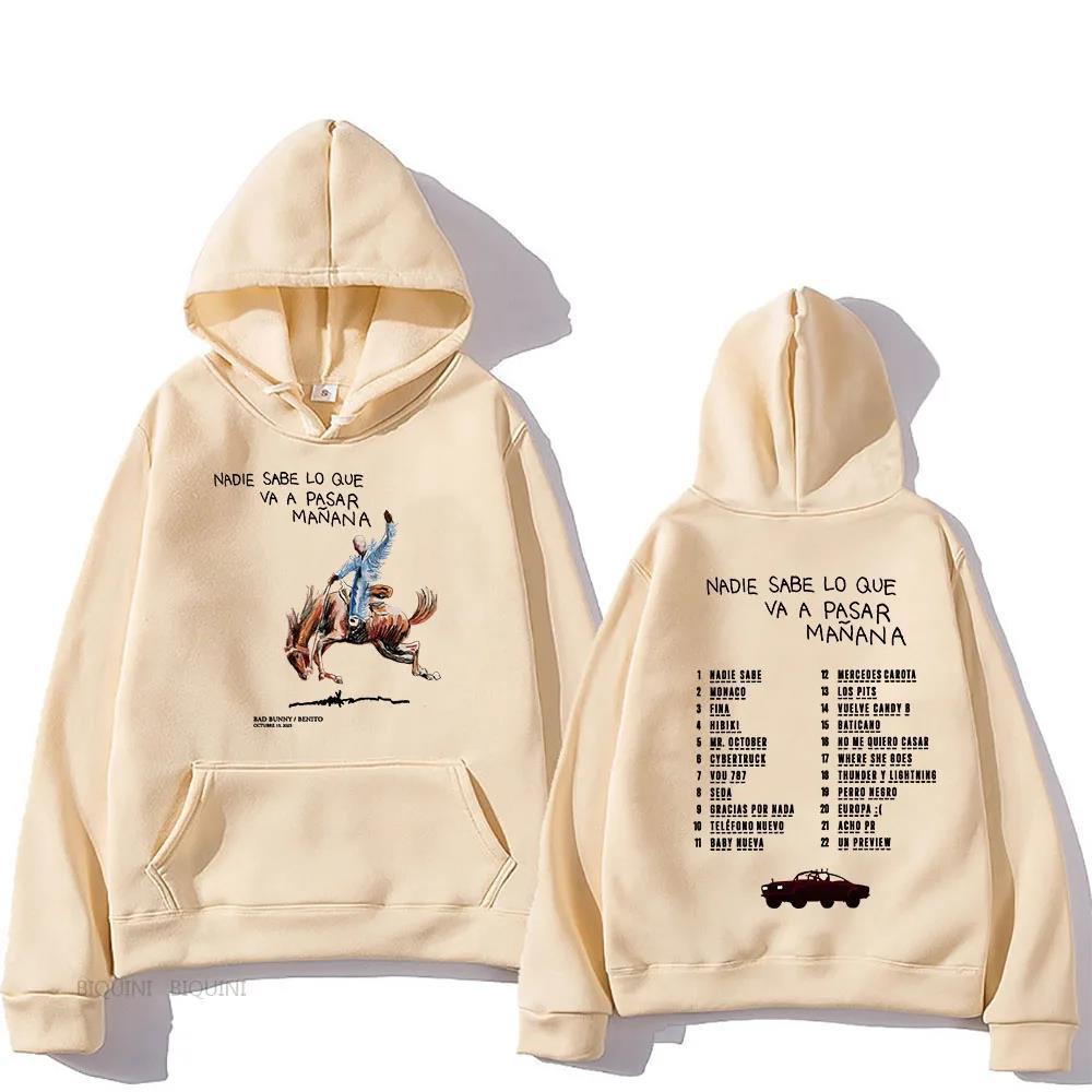 Bad Bunny RIP Hoodies Men/Women Clothing Sudaderas Album Nad