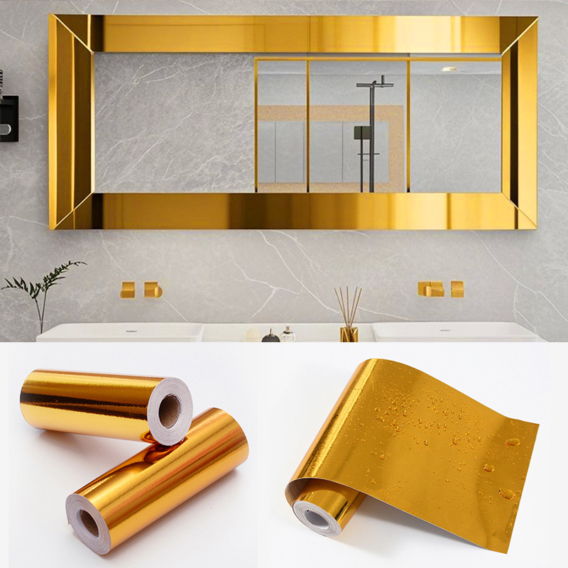 Cross-Border Gold Photo Frame Border Sticker Self-Adhesive Waterproof Moisture-Proof Concealer Color-Changing Waistline Skirting Wall Sticker Cross-Border Gold Photo Frame Border Sticker Self-Adhesive Waterproof Moisture-Proof Concealer Color-Changing Waistline Skirting Wall Sticker