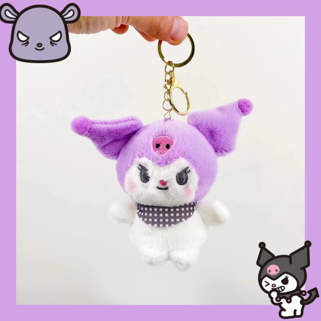 Cartoon comic Sanrio Kro Plush doll Key buckle Bag Jewelry cloth a doll Doll gift