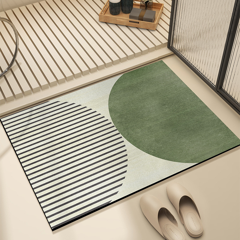 Alfombra de baño de lujo ligera de alta calidad, puerta de baño absorbente de agua resistente al desgaste antideslizante alfombra de barro de diatomas doméstica