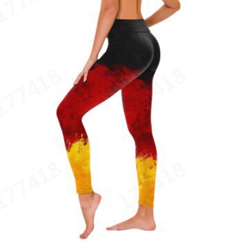 Cross-border European and American Style 2024 Autumn New Women's Yoga Pants Christmas Series Elements Sports Leisure Women's Yoga Pants
