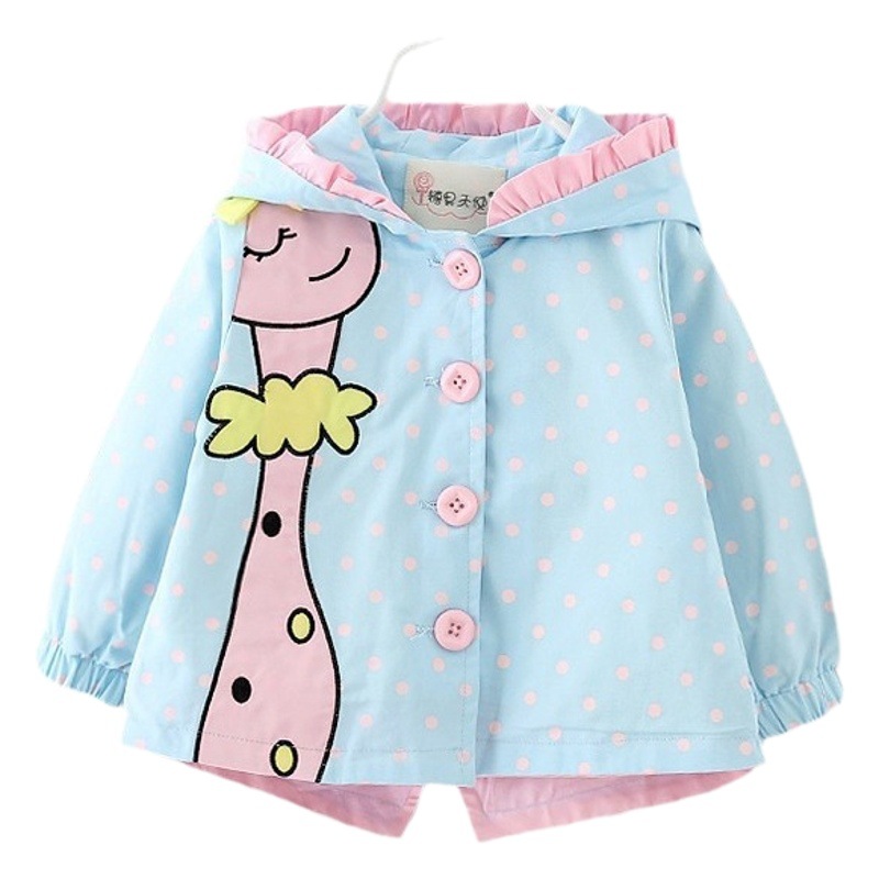 Comercio exterior ropa para niños al por mayor abrigo de manga larga para niños cazadora de bebé niña jirafa abrigo envío 900