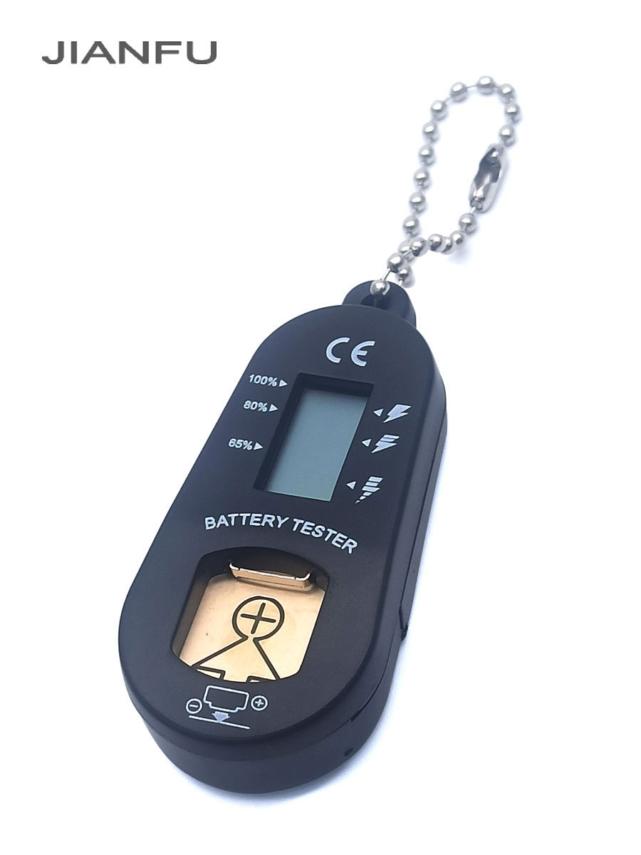 Dispositivo de medición de batería de audífonos Pantalla LCD Botón de batería Detector de potencia portátil Pantalla de potencia restante