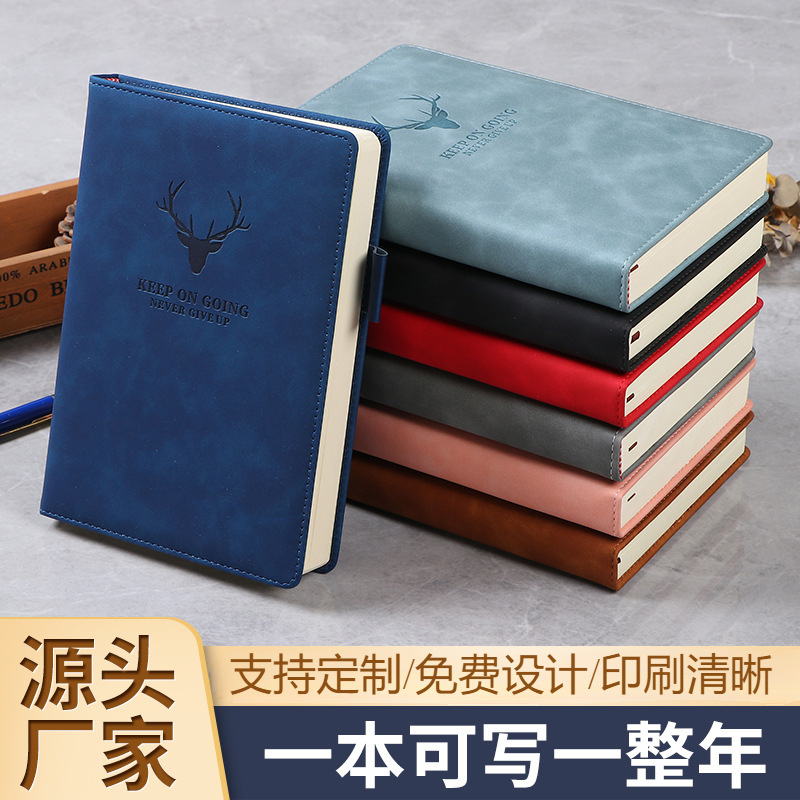 El grosor del cuaderno puede personalizar logotipo a5 cuaderno de alto valor de la cara b5 cuaderno de escritorio de línea horizontal al por mayor