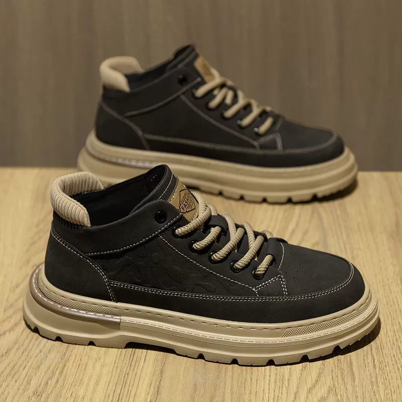 Martin сапоги мужские туфли весной в британском стиле ретро повседневные кожаные туфли мужские кожаные водонепроницаемые нескользящие средние сапоги