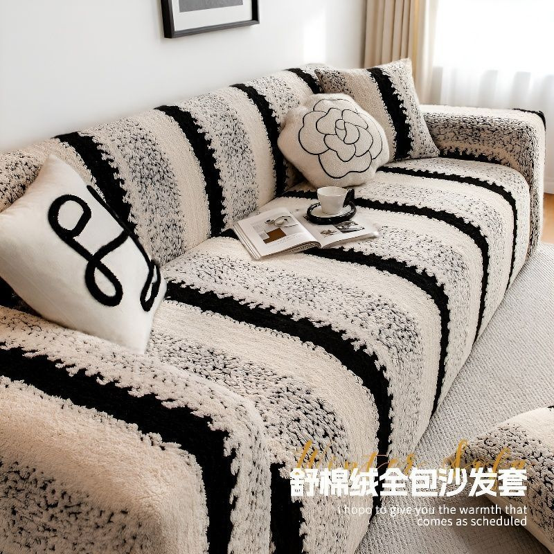 Capa de sofá de algodón de algodón de algodón general de alto nivel sofá gaza todo incluido sofá elástico cubierta de protección 2025 nuevo engrosado