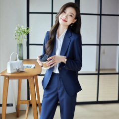 职业女装时尚气质秋冬新款长袖西服套装酒店前台经理售楼部工作服