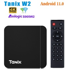 tanix W2 ネットワーク セットトップ ボックス HD 4K Android TV ボックス ワイヤレス 5Gwifi Bluetooth 工場卸売
