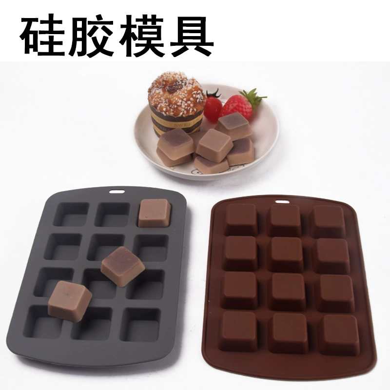 12 даже квадратные силиконовые формы для торта Шоколадные конфеты желе для сыра плесень для воздуха фритюрницы