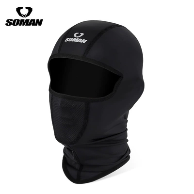 SOMAN motorcycle helmet headgear sunscreen sweat-absorbent multifunctional headgear Four Seasons universal dustproof face towel FM05 (Dəbilqə (Kaska) aksesuarları) - fm05-black