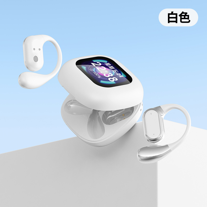 Cuatro fronteras touch LCD color auriculares Bluetooth Q18 llamadas de reducción de ruido ENC auriculares deportivos no en los oídos