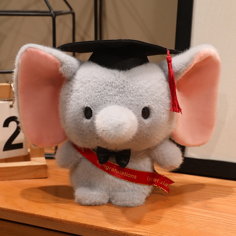 Cute Dr. Pato muñecas juguetes de peluche muñecas de tela muñecas estudiantes regalos de graduación con logotipo
