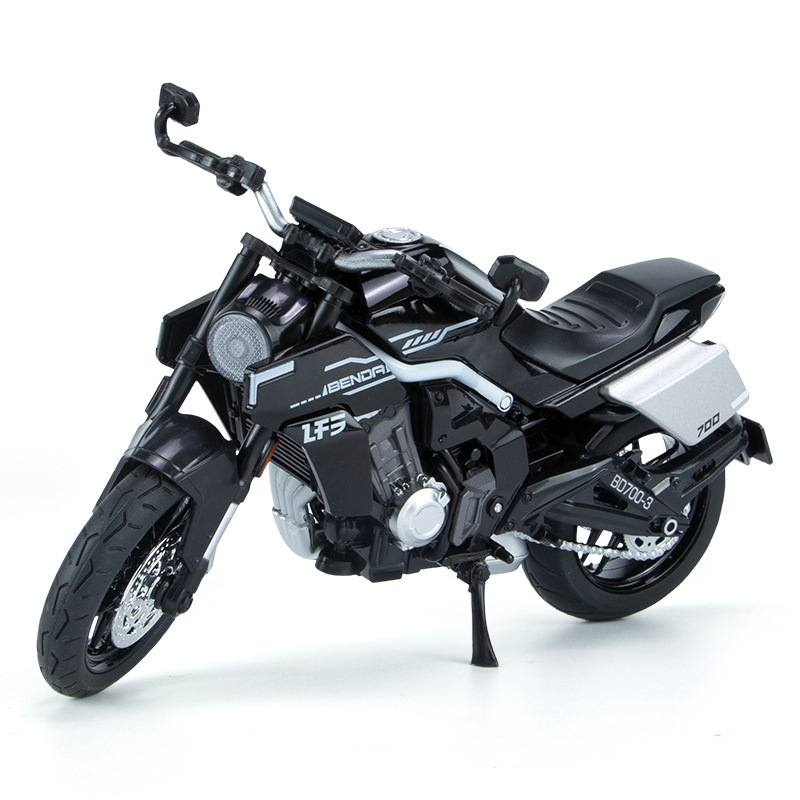 Huayi genuino autorizado aleación modelo de coche 1:12 Tang Dao LFS720 luz sonido juguete motocicleta adornos