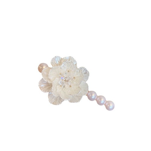 French romantic fairy mountain tea flower hair clip for women, retro side bang clip, high-end temperament hair accessory clip