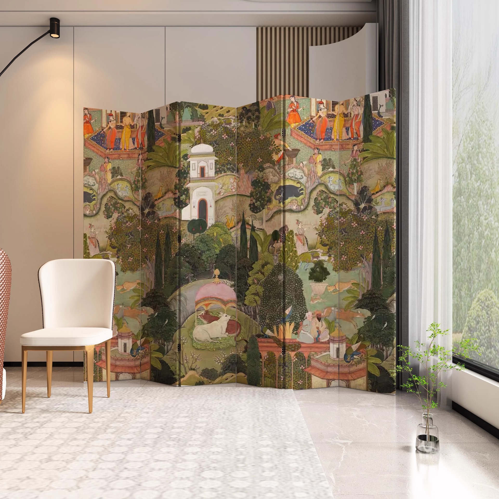 Nordic Retro Screen Partition Living Room Entrance Entrance Hallway Shielding Removable Folding Folding Screen Exit Cross-border Removable