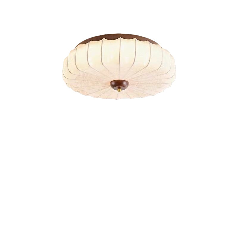 Dormitorio de madera maciza retro, balcón de tela, salón de té francés, sala de estudio zen, lámpara de techo de estilo japonés, lámpara antigua