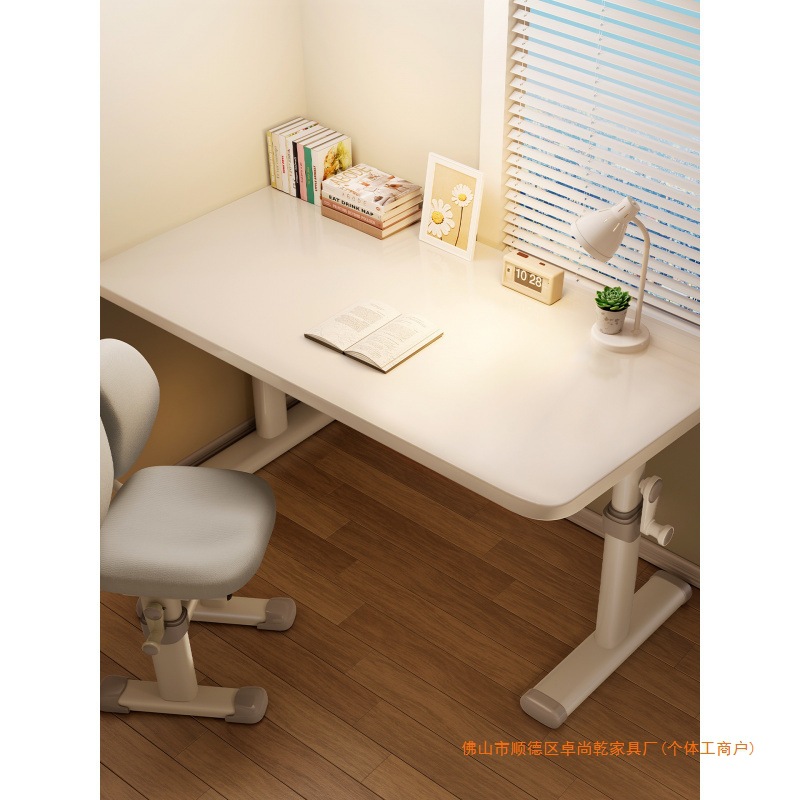 Children's Study Table, Primary School Student Desk, Student Home Liftable Writing Desk and Chair Set, Bedroom Simple Table