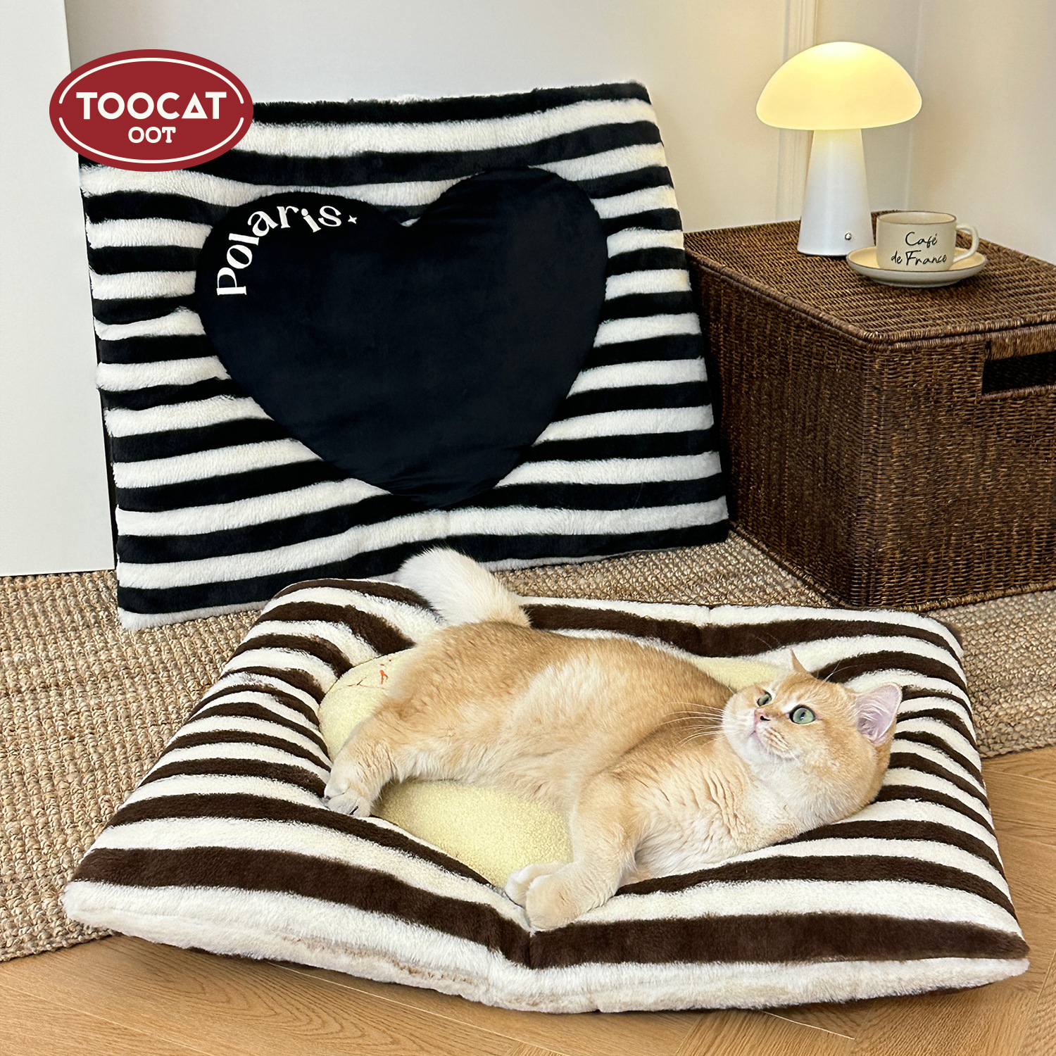 TOOCAT 사랑 애완 동물 수면 매트 가을과 겨울 고양이 사육장 쿠션 가을과 겨울 사계절 보편적 인 바람 고양이 개 수면