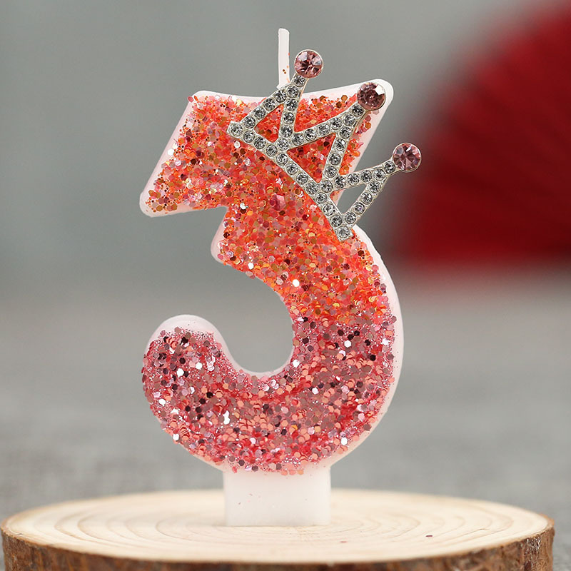 Velas de cumpleaños numéricas creativas con corona, decoración para pasteles – Producto caliente en Temu