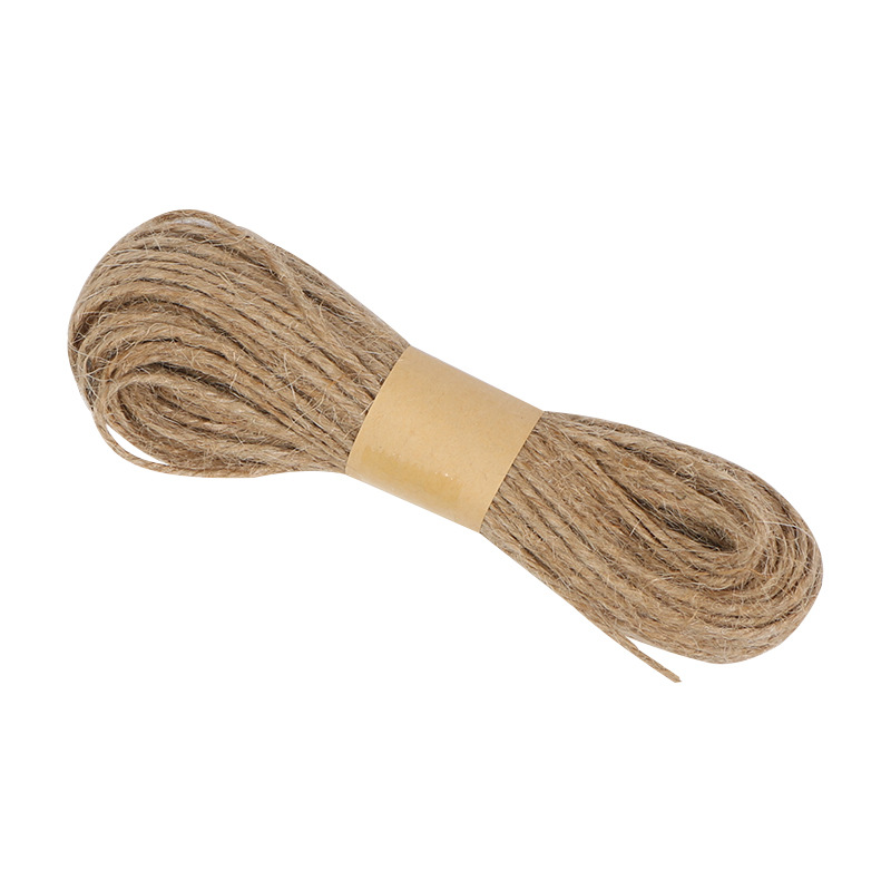 2mm cuerda de yute para hornear caja de embalaje cuerda de flejado usando cuerda de etiqueta hecha a mano pared de la foto de bricolaje línea de cuerda trenzada Vintage