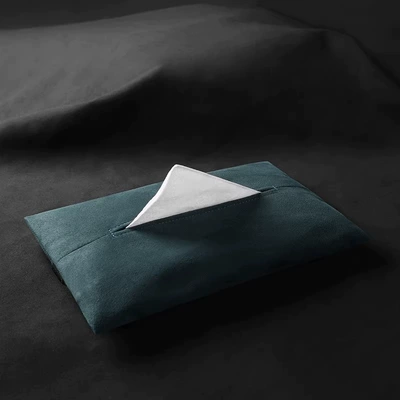 Box Suede Car Interior Supplies – Car tissue box/set - dark-green