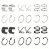 Steel black set, 12 pair