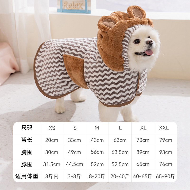 Nuevo lindo viento mascota bata de baño toallas absorbentes de agua para perros y gatos paquetes completos toallas de baño productos de limpieza para mascotas