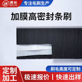 工业铝合金毛刷条防尘机柜阻燃黑色尼龙门窗电梯清洁密封条刷定制