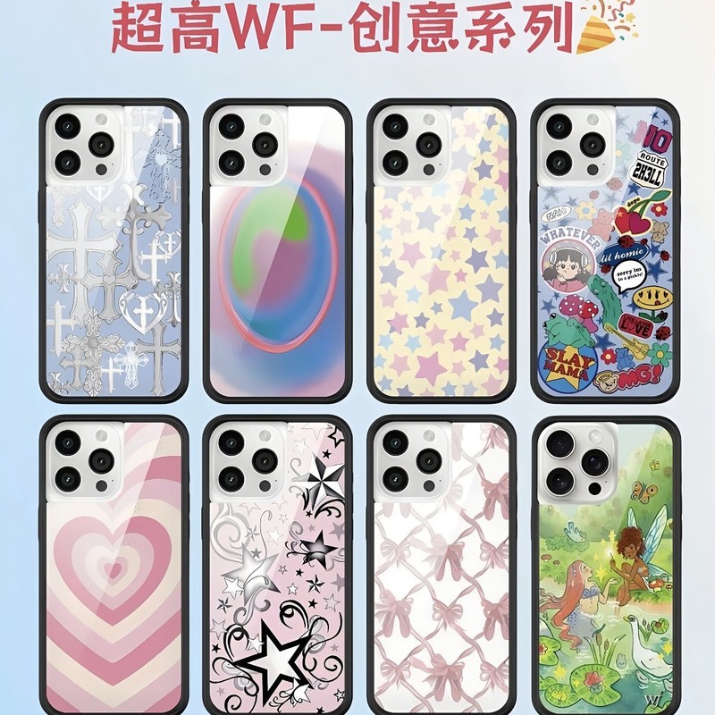 [Wf] Korean Star's Same Style Suitable for Apple 16 Mobile Phone Case 15/14/13/Cartoon Wf Creative and Cute