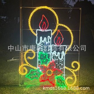 圣诞造型灯 公园花朵装饰灯  狮子 老虎 鳄鱼 火烈鸟  蜡烛