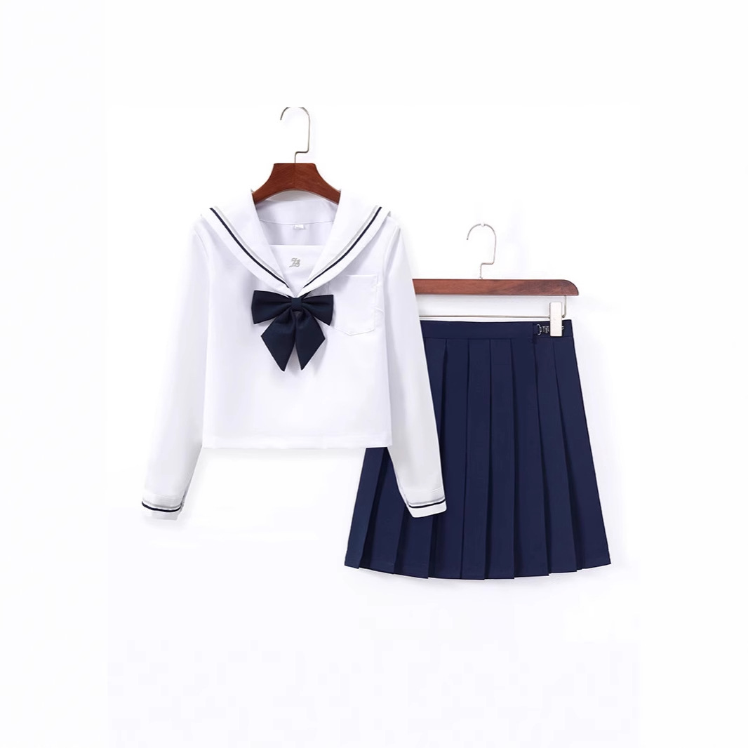 Factory on behalf of the package after-sales shore Beijing sailor suit jk uniform school for the basic suit pleated skirt Japanese genuine