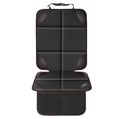 Cross-border hot sale car: Seat cushion, seat cover - black-red-line-8-leather-blocks-single