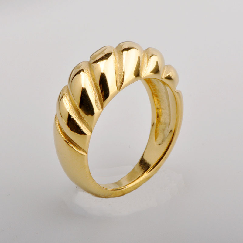 Simple Style Geometric Titanium Steel Plating Rings display picture 5