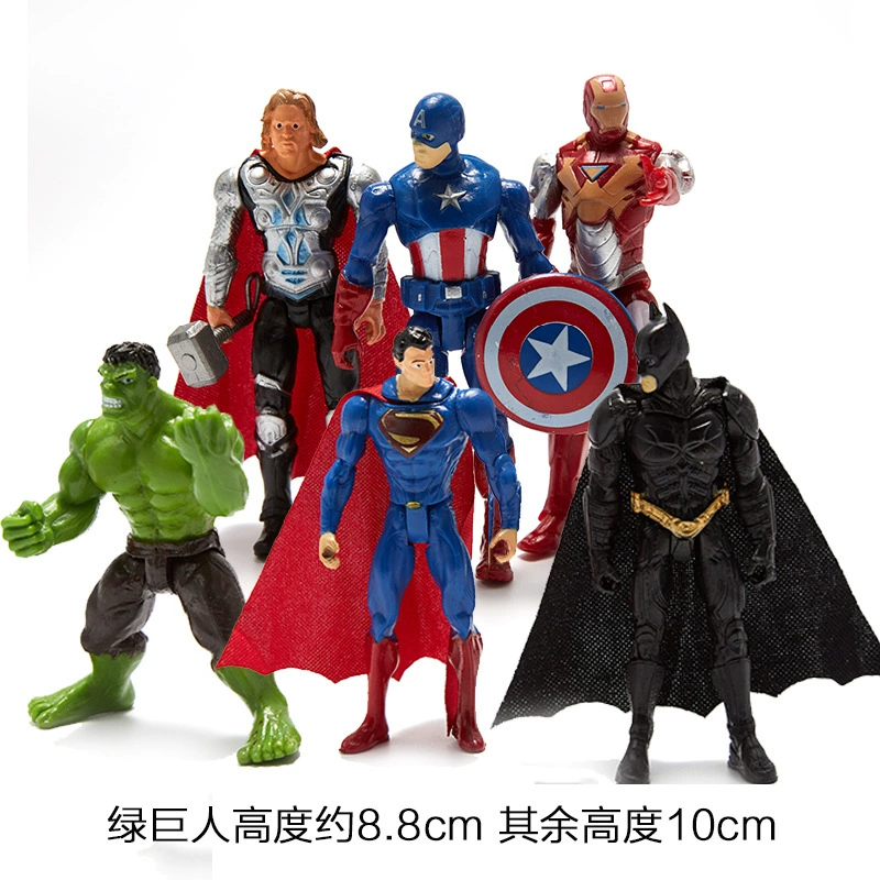 Фигурки «The Avengers» и Человек‑Паук, пластиковые PVC‑фигурки и реквизит для фото, разные наборы