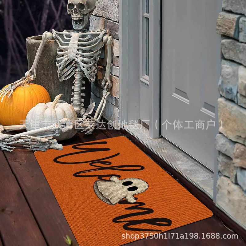 Amazon Temu ハロウィンゴーストフロアマット、汚れにくい玄関ドアマット、バスルーム吸収性フットマット、リビングルーム装飾フロアマット|undefined