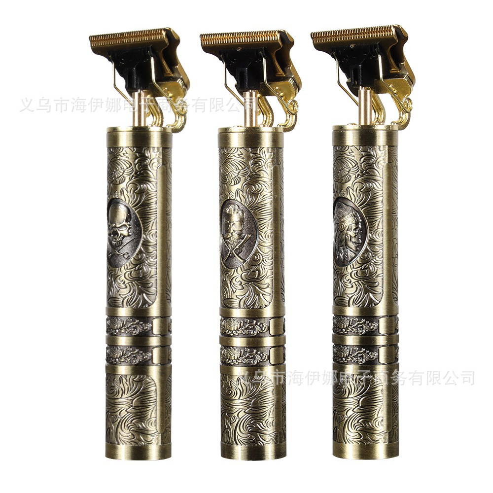 Exclusivo transfronterizo para hiena carga USB aceite pelo Clipper pirata eléctrico pelo Clipper pelo estilista talla metal pelo Clipper