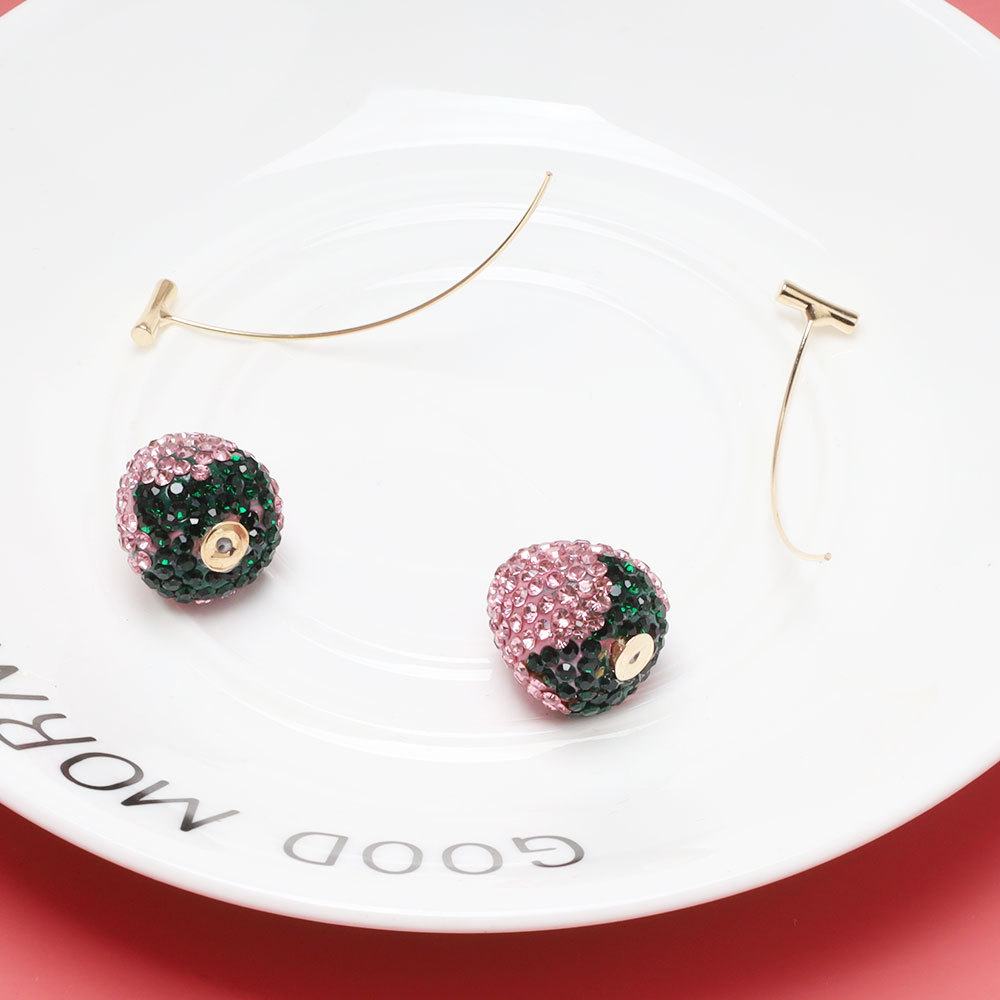 12g Weight Alloy Ear Needle Material Ear Studs Classification 1 Pair Quantity Holiday, Tea Party Occasion Zinc alloy Material Strawberry Pattern All Seasons Season Women's Gender Plating Design Sweet, Simple Style Style 1 Pair Sweet Simple Style Strawberry Plating Zinc Alloy Ear Studs 21