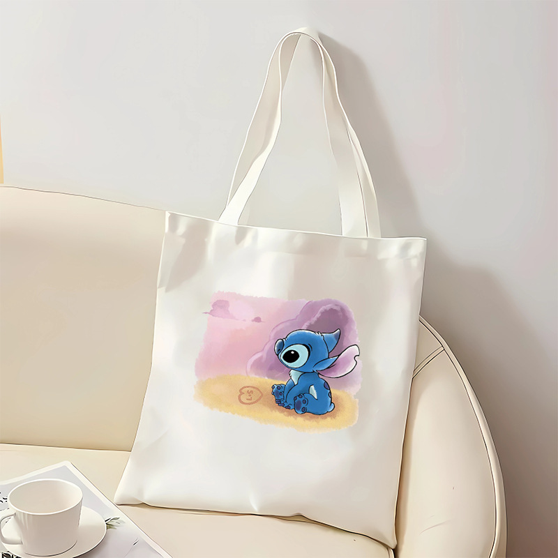 Bolsa de lona de impresión púrpura de pop transfronteriza, bolso de hombro de gran capacidad, portátil perfecto para compras
