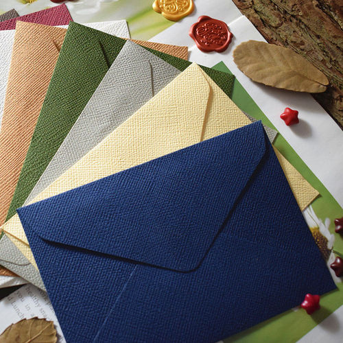 Linen letter set with vintage style, book invitation, high-end business invitation, postcards, sealing wax envelope bag