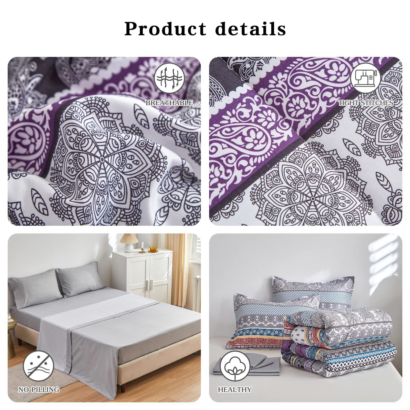 Purple Stripes Queen-7pieces-0