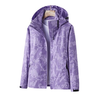 2022 Spring and Autumn Maple Leaf Camouflage Couple Jacket Thin Single Layer Soft Shell Jacket Men and Women Outdoor Sportswear Wholesale