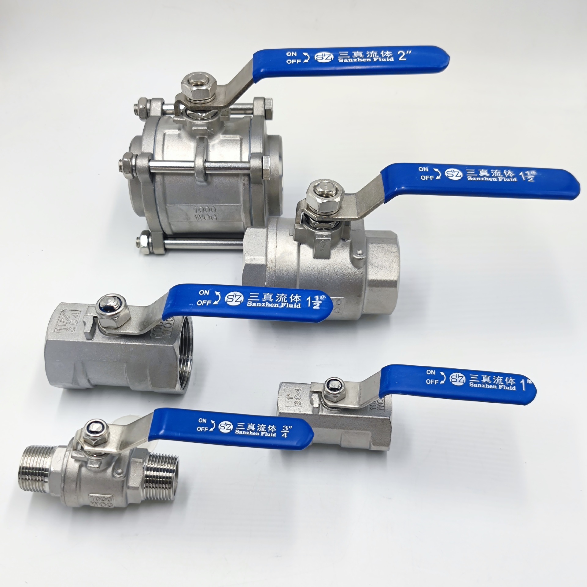 304不锈钢两片式 三片式螺纹/焊接球阀丝扣球阀 规格齐全4分6分