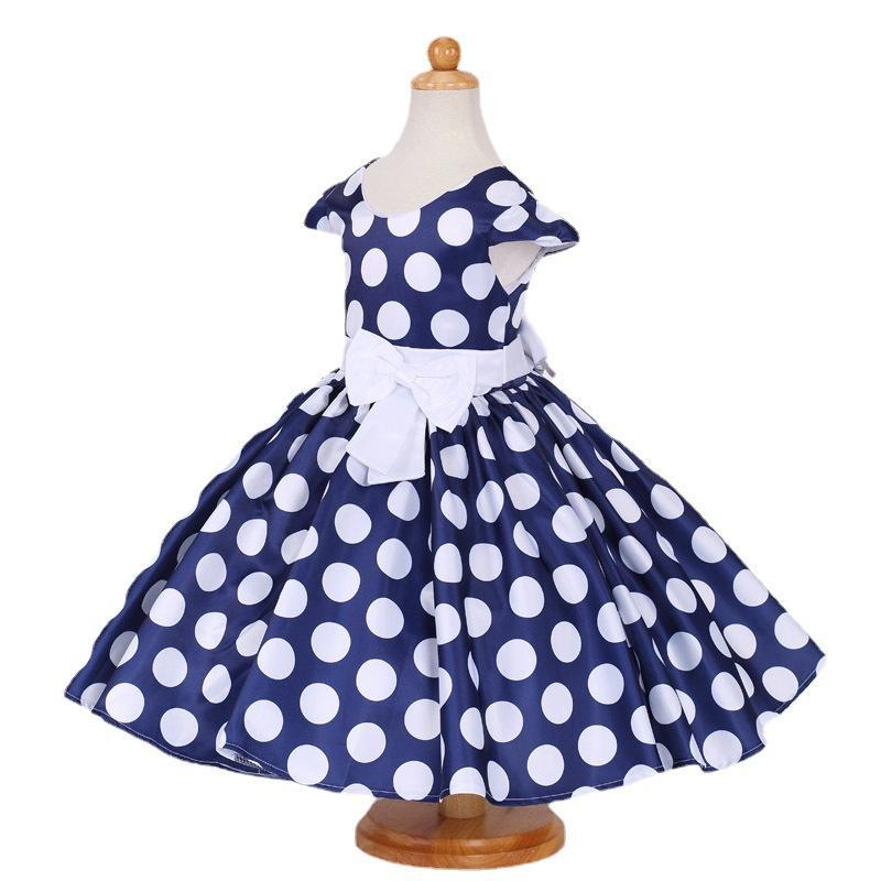 Deseo transfronterizo AliExpress europeo y americano niñas boda princesa vestido arco vestido de los niños vestido de fiesta Día DE LOS NIÑOS vestido