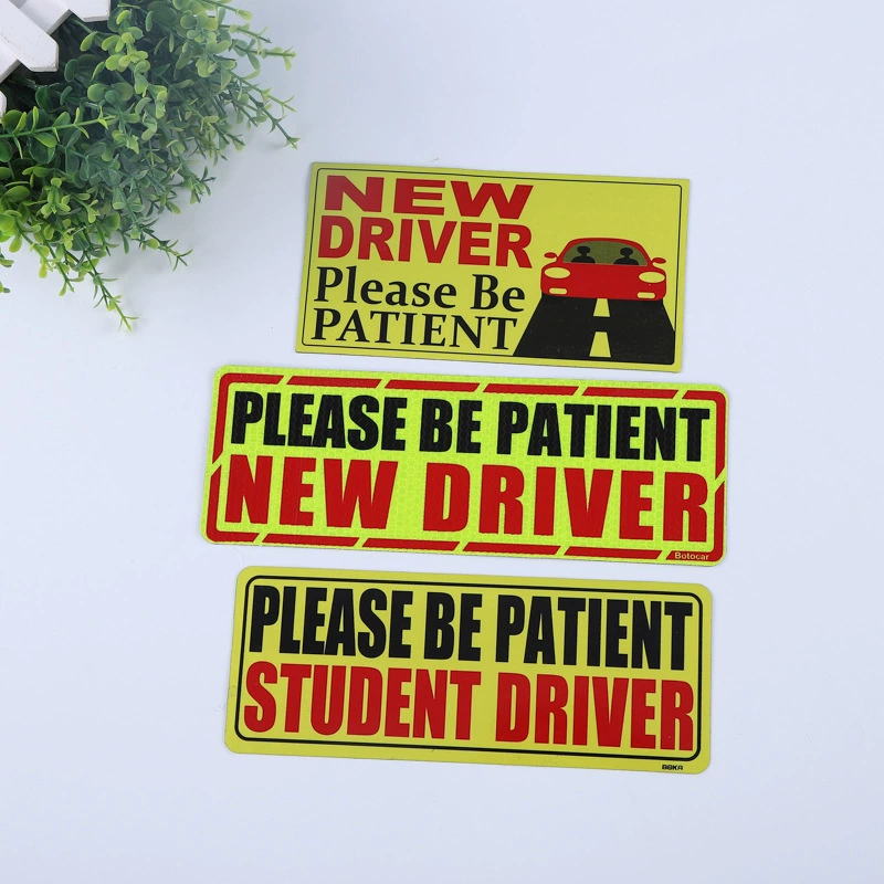 Может владеть отражающей стажировки новичок на дороге магнитный знак женщина водитель вождение английский магнитные сильные Светоотражающие советы