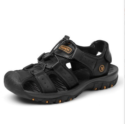 Sandalias Playeras Cerradas para Hombre Transpirables de PU y Caucho image 2