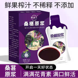 源头厂家新疆桑葚原浆批发鲜果鲜榨桑葚原浆30ml袋装桑葚原汁饮品