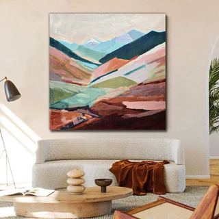 手绘肌理大幅抽象油画客厅沙发背景餐厅卧室画书房装饰画画廊挂画